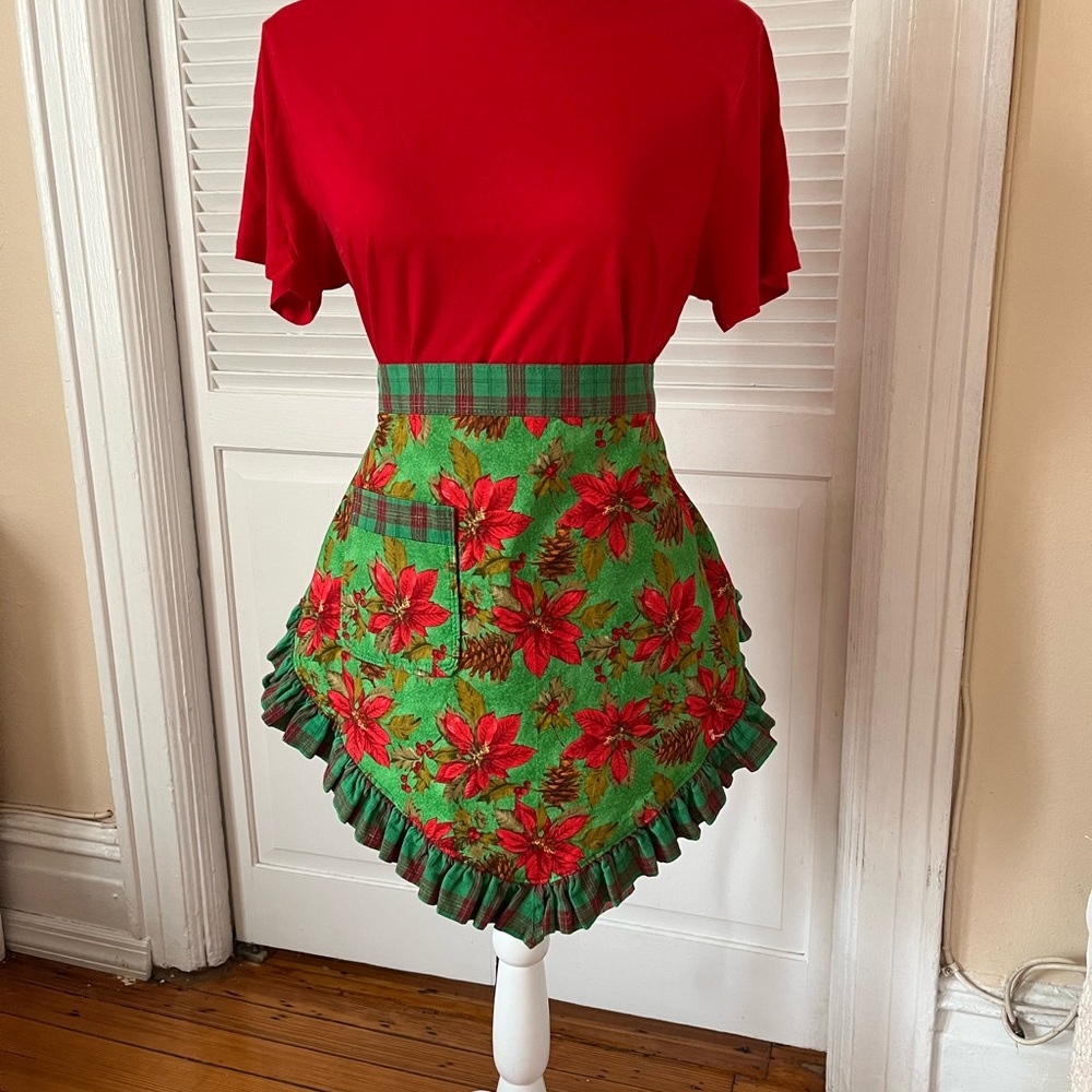 Floral Green and Red Skirt